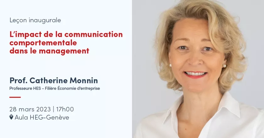 Leçon inaugurale Catherine Monnin